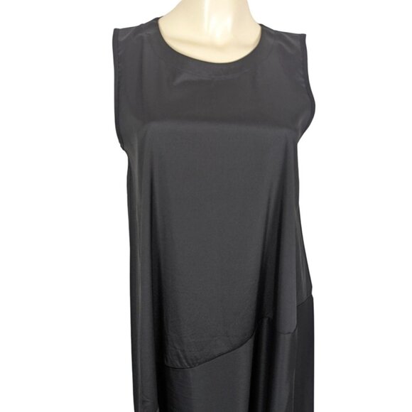 LOUISE OROP sleeveless minimalist casual trapezoid black‎ dress size S / M - Picture 7 of 16